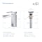 Kibi Cubic Single Handle Bathroom Vanity Sink Faucet with Pop Up Drain C-KBF1002BN-KPW100BN - alternate 5